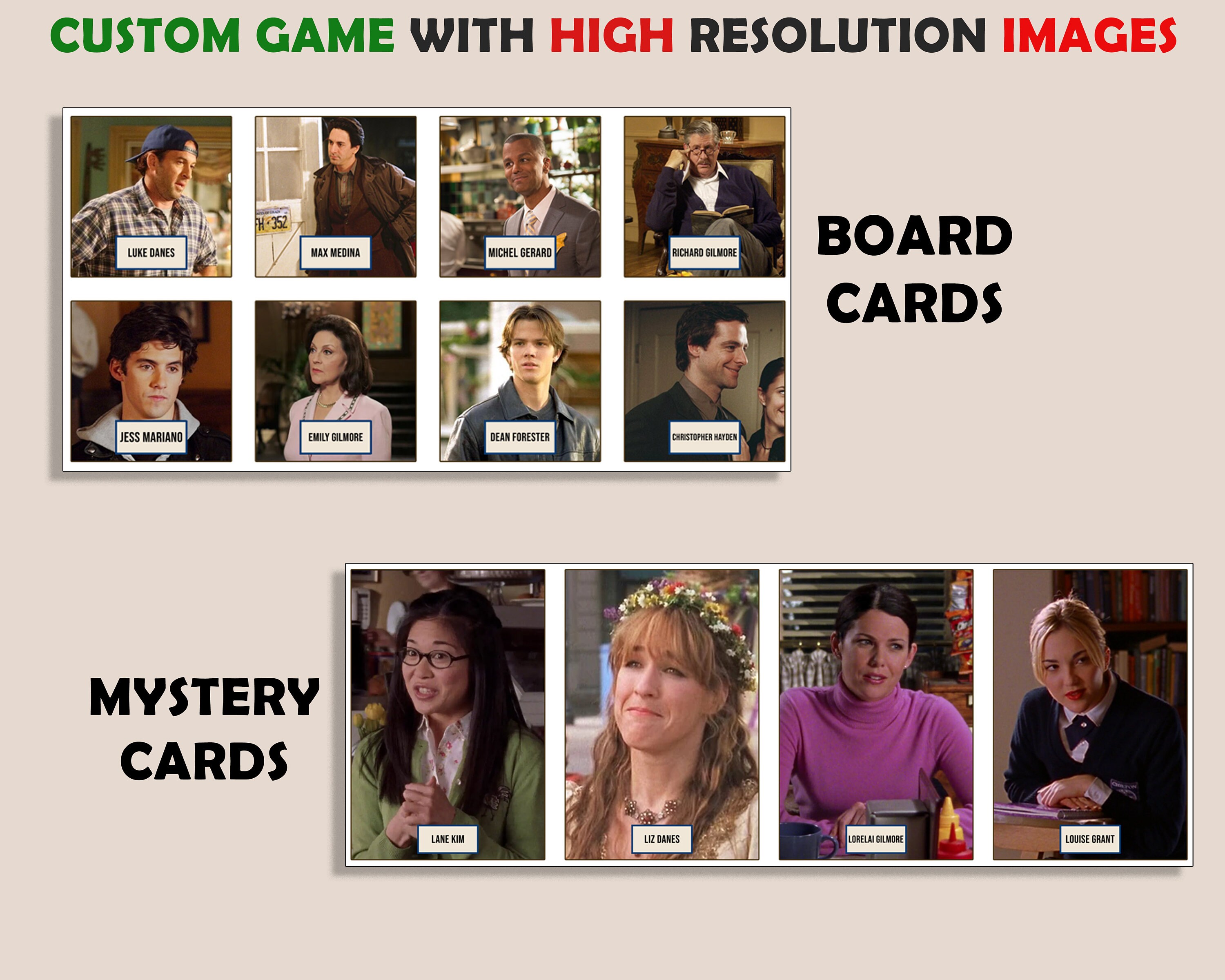 GILMORE GIRLS Printable Guess Who Print at Home Digital Download TV ...