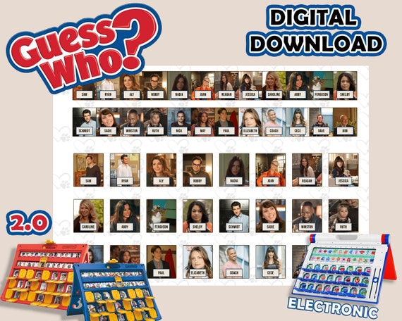 New Girl Guess Who? 2.0 Printable Insert Cards | Digital