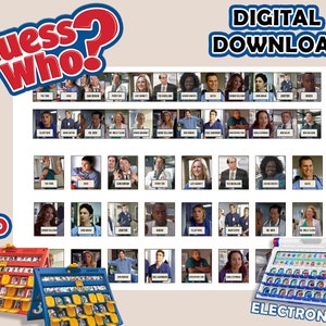 SCRUBS Guess Who? 2.0 Printable Insert Cards | Digital Download | Print At Home | Guess Who Cards | Party Games | DIY Guess Who Gift