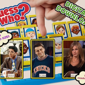 FREUNDE - Guess Who? zum Ausdrucken | Zu Hause drucken | Digitaler Download | TV-Serie | Guess Who-Karten | Partyspiele | Montessori-Karten | A4