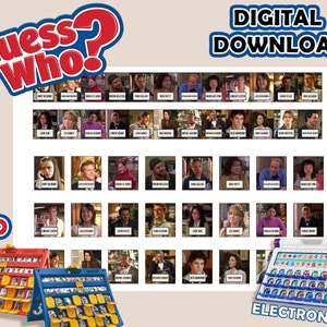 GILMORE MEISJES Raad eens wie? 2,0 | Afdrukbare insteekkaarten | Digitale download | Thuis afdrukken | Raad eens wie-kaarten | Feestspellen | DIY-kerstcadeau
