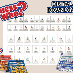 Professions V1 Guess Who? 2.0 Printable Insert Cards | Digital Download | Print At Home | Guess Who Cards | Party Games | DIY Guess Who