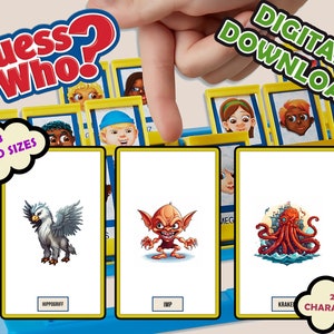 Fantasy Creatures V2 Guess Who? | Printable Insert Cards | Digital Download | Print At Home | Guess Who Cards | Party Games | DIY Game