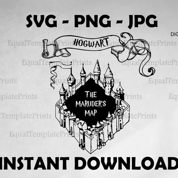 Marauder's Map SVG | Instant Download | Wizard World | School Movie Bundle | Svg Files | Svg for Cricut | Design Shirts | Designs | Harry