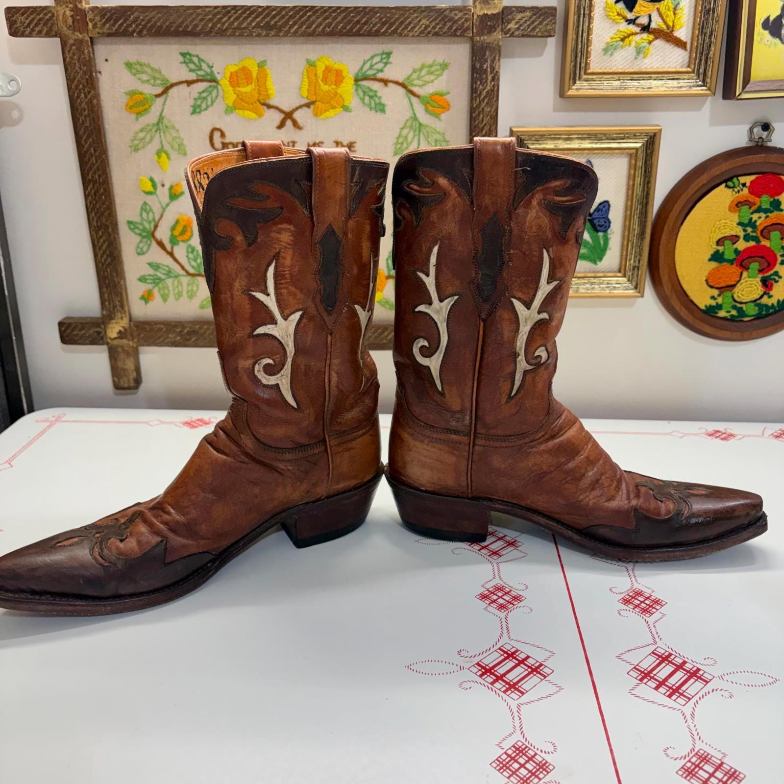 1883 BY LUCCHESE ルケーシー ウエスタンブーツ 9B カウボーイブーツ ブラウン 本物 【Lucchese Classics ルケーシー クラシックス】 最高級 カイマン