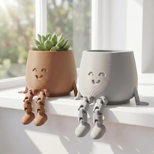 Smiling Indoor Flower Pot, Cute Decorative Planter, Nursery Pot Holder, Gift for Her