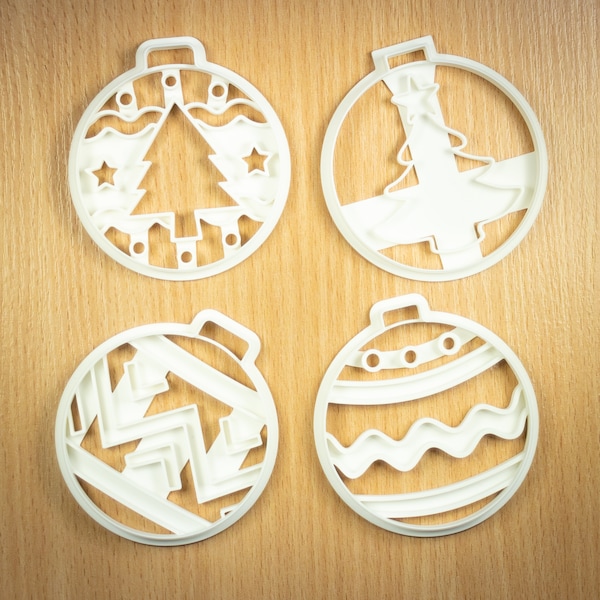 Festive Christmas Tree Toy Cookie Cutter Set: 3D Printed Delights for Cookies, Fondant, and More!