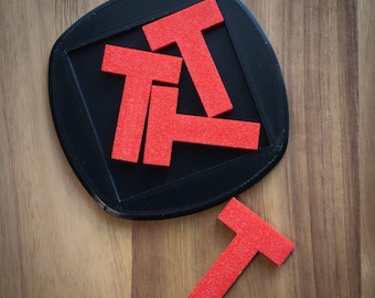 4T-puzzel: logica en redeneerspel | T-vormige elementen en vierkant stuk
