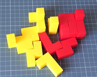 Cubo de quebra-cabeça impresso em 3D: quebra-cabeça, jogo mental