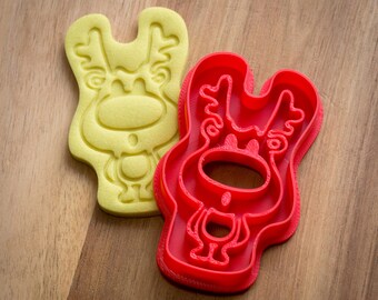 Christmas Reindeer Doe Cookie Cutter