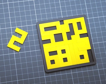 Rectangular Number Puzzle – 3D Printed PLA Brain Teaser