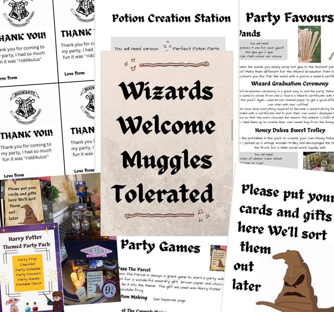 Harry Potter Inspired Party Pack Etsy