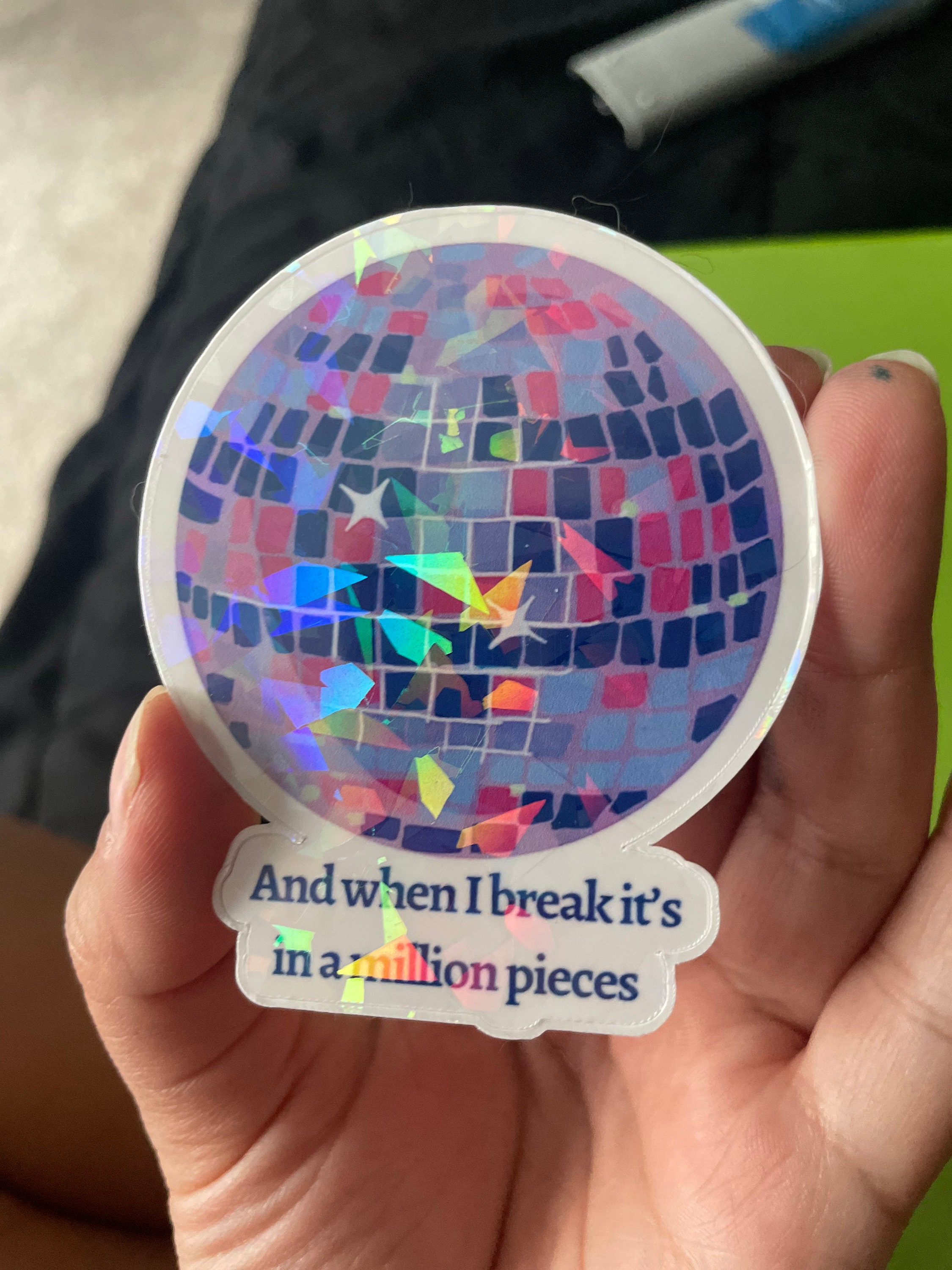 Mirrorball Taylor Swift Sticker Holographic Etsy