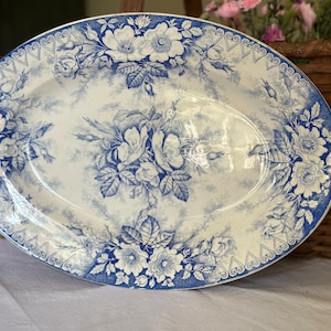 Antique Luneville KG Jardiniere French Ironstone Platter