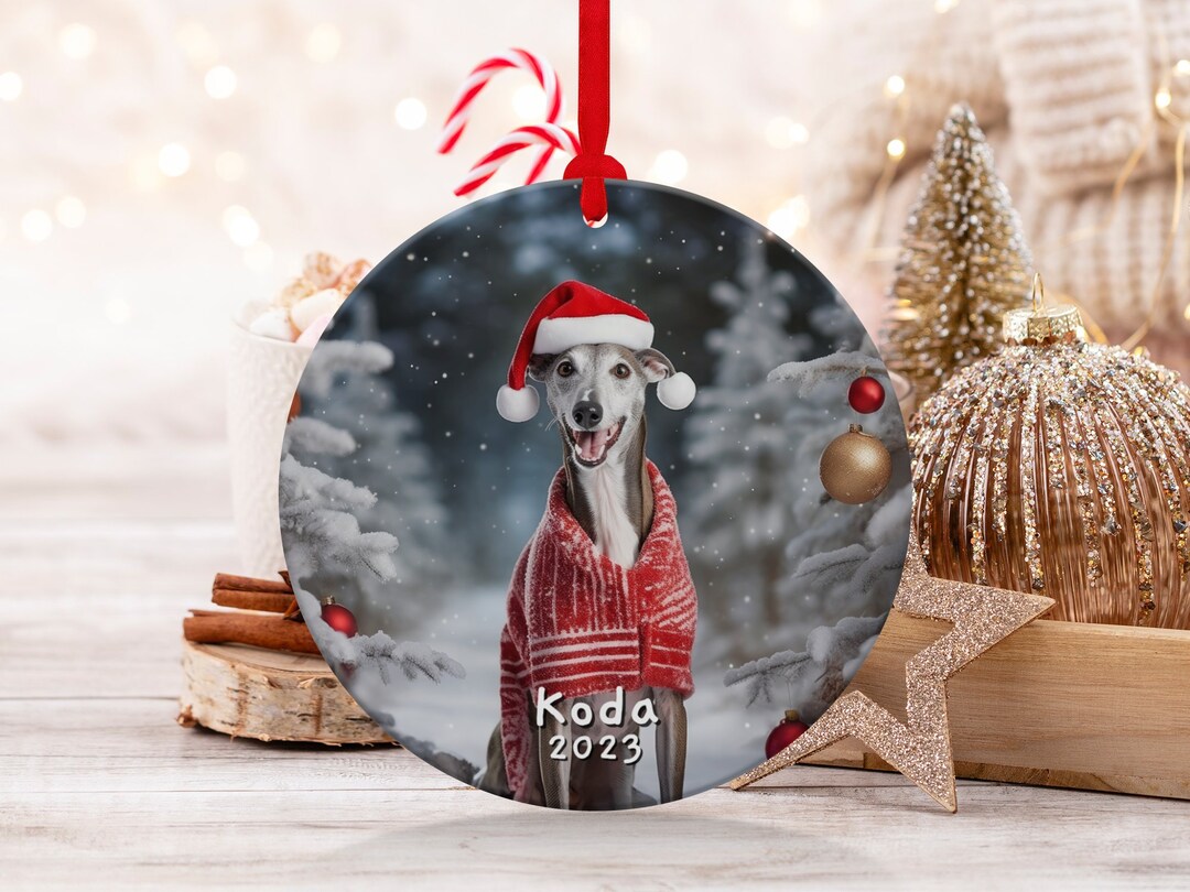 Personalized Whippet Ornament Whippet Christmas Ornament Etsy UK