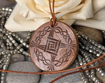 Handmade Brigid’s Cross Amulet — Gold Leaf Celtic Talisman