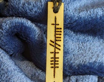 Handgemaakte Ogham-hanger | Keltische wijsheid