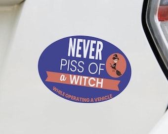 Grappige heksenbumperstickers