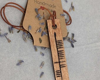 Personalized Handmade Ogham Pendant | Celtic Wisdom Amulet