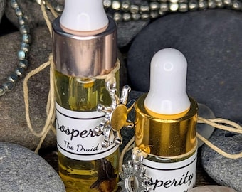Prosperity Conjure Oil • Flower Moon Charged • Abundance, Luck & Manifestation Ritual Oil