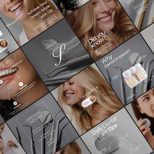 Más de 200 publicaciones de Instagram para clínicas dentales, marketing para dentistas, redes sociales para consultorios dentales y publicaciones de Instagram para ortodoncistas y consultorios dentales.