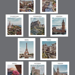 City Watercolor Paintings of Cities Around the World