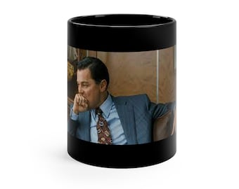 Wolf of Wallstreet - Leonardo Dicaprio 11oz Black Mug