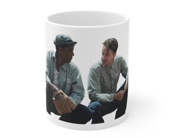 Morgan Freeman Tim Robbins Shawshank Redemption Ceramic White Mug 11oz