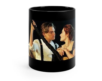 Titanic - Jack & Rose - Leonardo DiCaprio - Kate Winslet - 11oz Black Mug