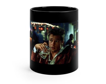 Fight Club - Tyler Durden - Brad Pitt 11oz Black Mug
