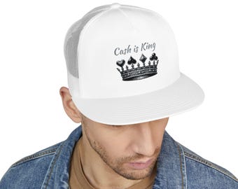 Cash Is King King Crown Poker Trucker Cap | Embroidered