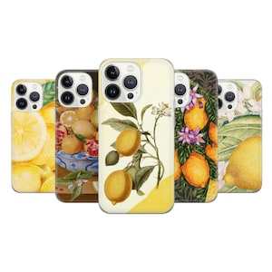 Lemon Phone Case Citrus Cover for iPhone 15 14 13 12 Pro 11 XR 8 7, Samsung S23 S22 A73 A53 A13 A14 S21 Fe S20, Pixel 8 7 6A