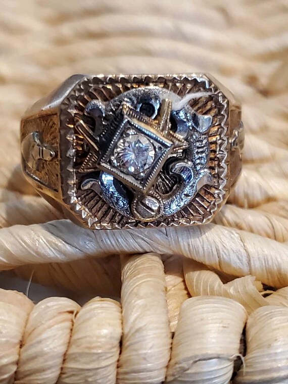 masonic ring 10k gold - Gem