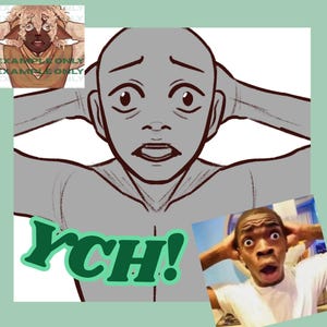 Funny Shocked Guy Meme YCH || Customized Meme Commission