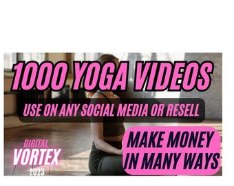 1000 Yogavideos mit Plr & Master Wiederverkaufsrechten. Geld verdienen mit dem Weiterverkauf oder der Verwendung von neuen und aktualisierten digitalen Downloads auf Social Media-Websites