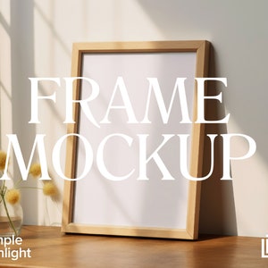 Simple Art Mockup | Frame Mat Mockup | Simple neutral | Sunshine Frame Mockup | PSD Photoshop Mockup | Minimalist Modern