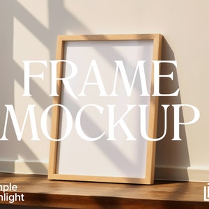 Simple Art Mockup | Frame Mat Mockup | Simple neutral | Sunshine Frame Mockup | PSD Photoshop Mockup | Minimalist Modern
