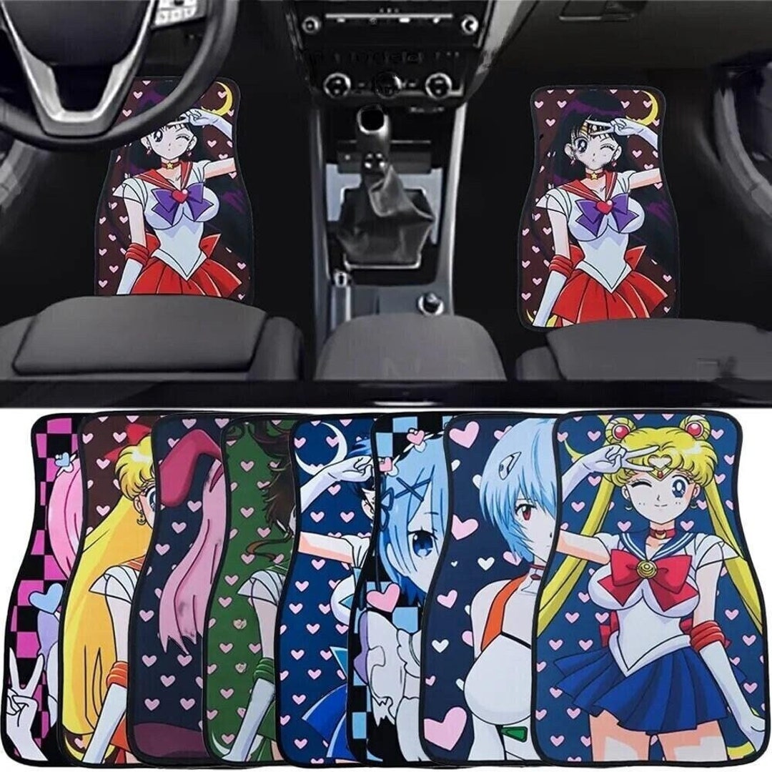 Anime Car Mats 4 Piece Car Mat Full Set Etsy