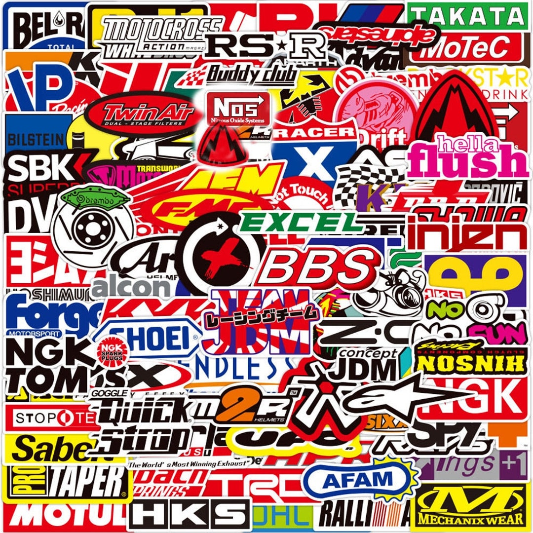 JDM 100 Sticker JDM Sponsor Sticker Decal Pack Car Accessories Etsy