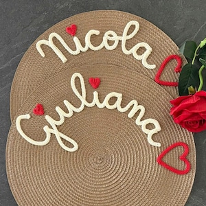 Tovaglietta personalizzata con nome – Idea regalo compleanno, tovagliette famiglia regalo festa del papà