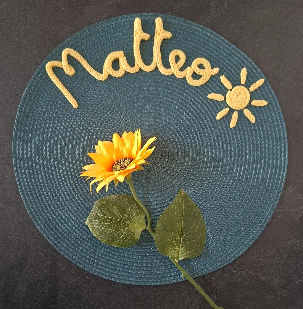 Tovaglietta Personalizzata In Vimini Con Nome E Iniziale - Lavabile, 32 Cm - Idea Regalo Per Festa Della Mamma, Compleanno, Natale