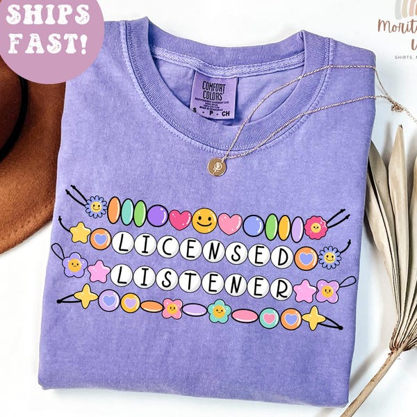 Licensed Listener Shirt Comfort Colors®, Therapist Gift, Funny Counseling Tee Mental Health Professional, Shirt Psychology Humor Gift.