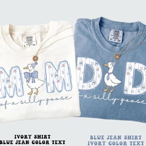 One Silly Goose First Birthday Shirt, Goose Family Matching Outfit, Mama Goose Dad Goose Tee, Personalized Party Theme Shirt Gift.