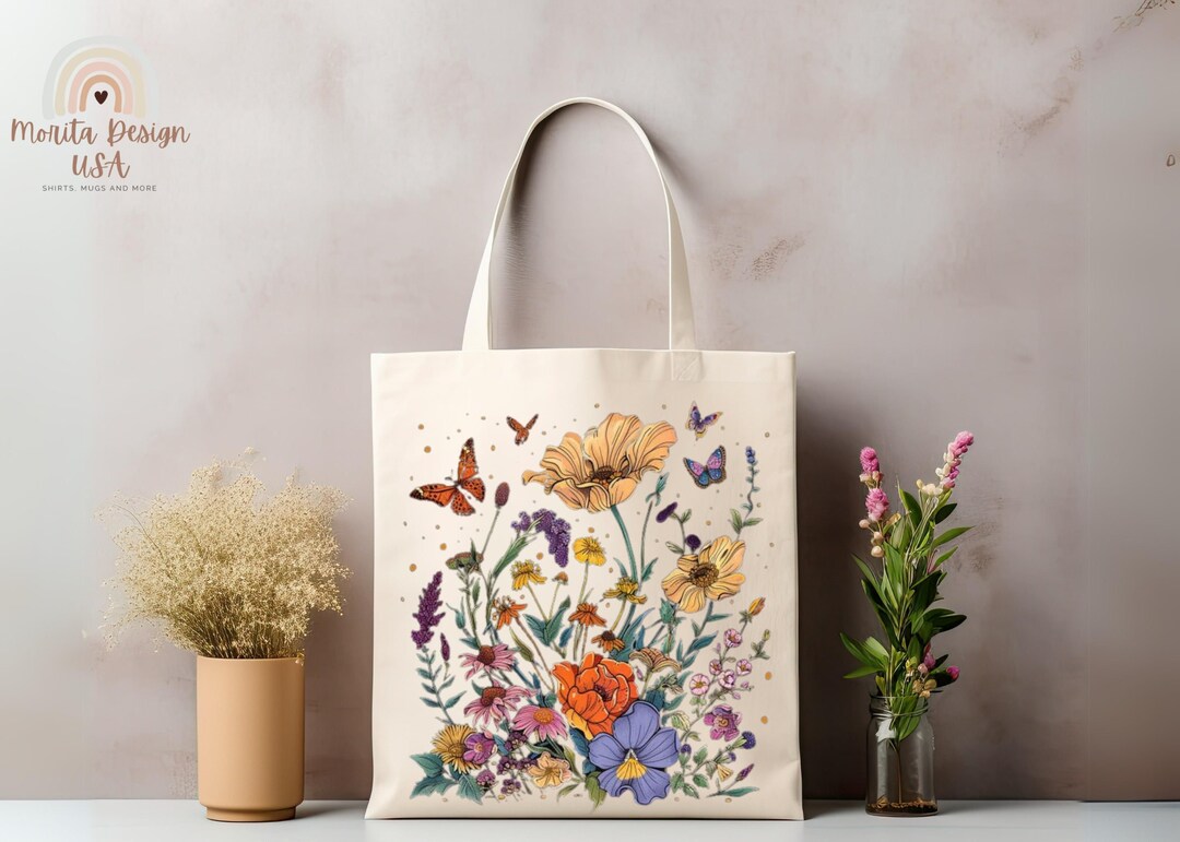 Tote bag Magical Flowers en coton bio