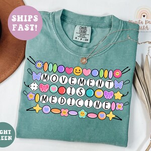 Comfort Colors® Movement Is Medicine Physical Therapist Shirt, PT Graduation Gift, Physical Therapy Tee, Medical Appreciation Top Gift. image 7
