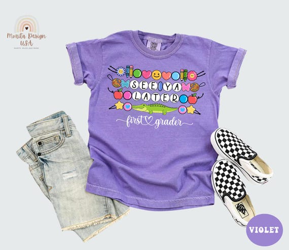 See Ya Later First Grader Shirt, Last Day of School Kids Tee, 1st Grade Graduation Shirt, Cute Summer Kids Shirt, Alligator Tee.