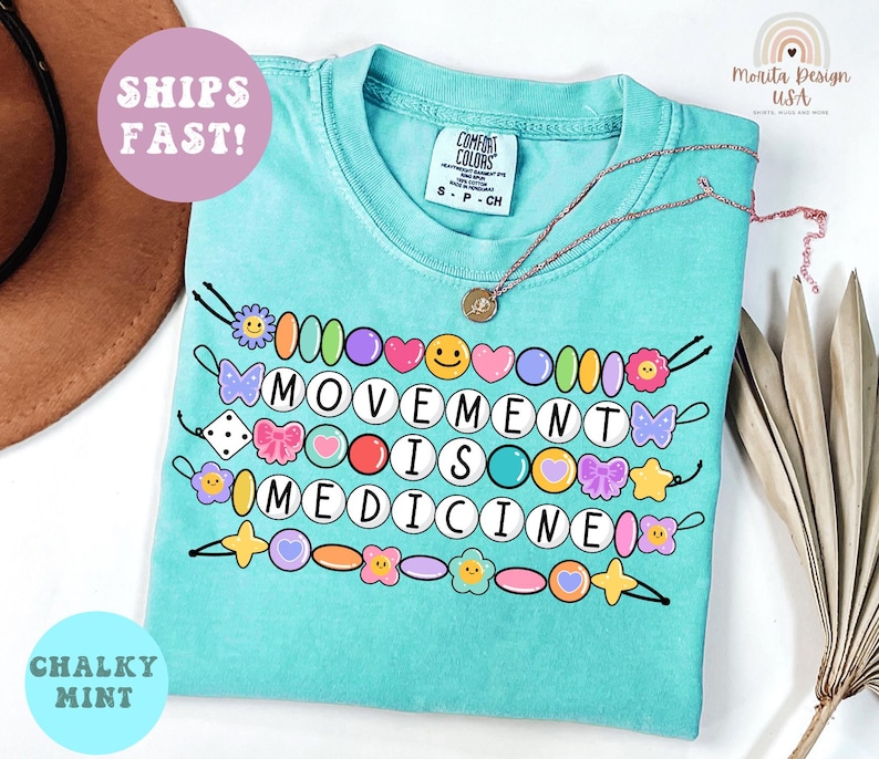 Comfort Colors® Movement Is Medicine Physical Therapist Shirt, PT Graduation Gift, Physical Therapy Tee, Medical Appreciation Top Gift. image 4