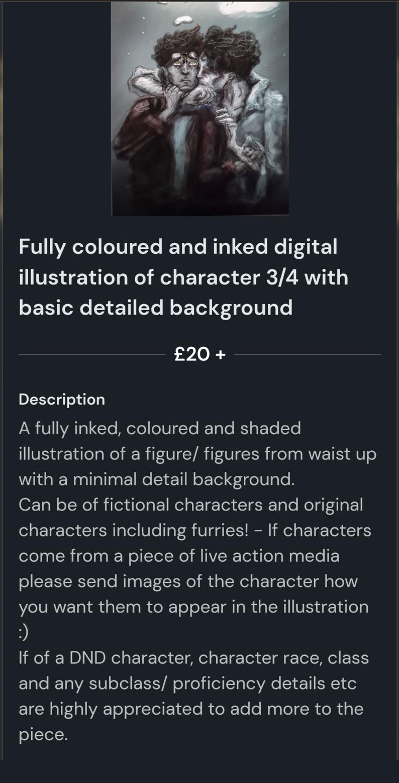 Custom Digital Character Illustration: Fully Colored and Inked - Etsy