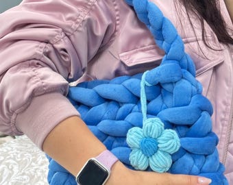 marshmallow bag dark&light blue