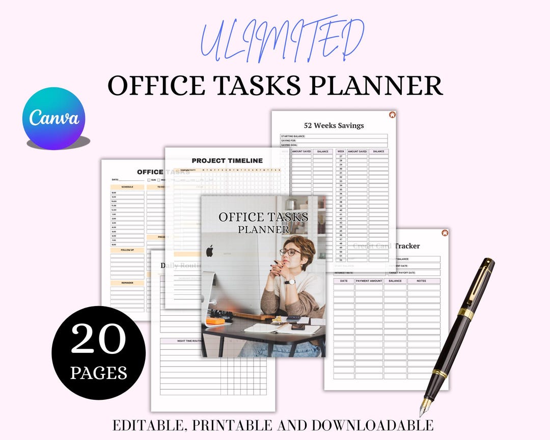 Office Tracker Design Office Tracks Planner | Office Task Work Tracker | Daily Work Log ...